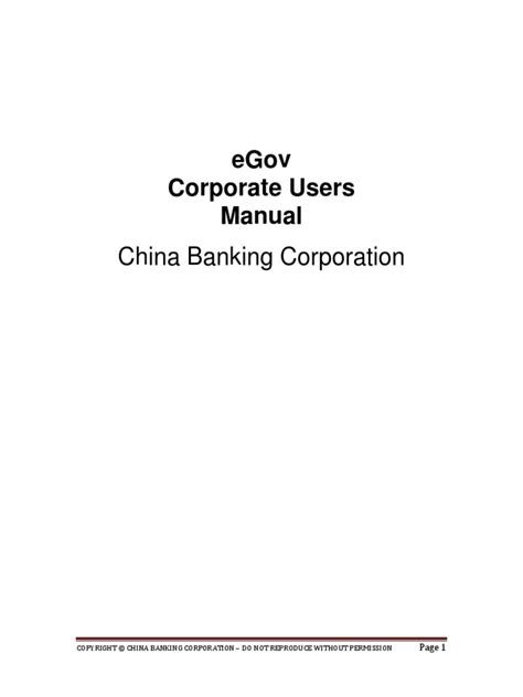 chinabank egov login|eGov Corporate Users Manual .